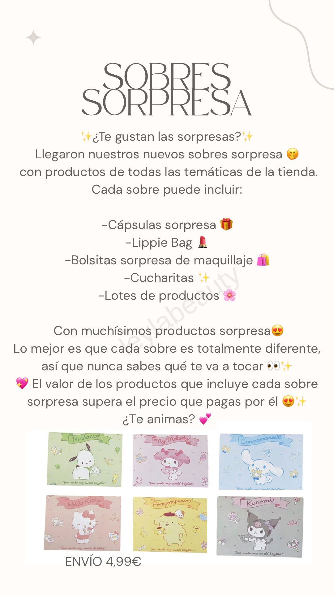 Sobres sorpresa